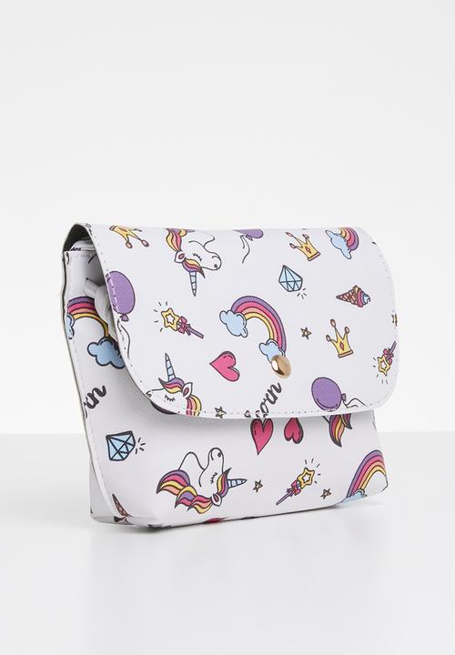 Pop Candy - Printed sling bag - white