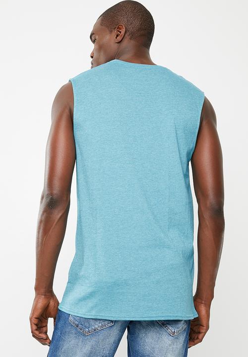 Lizzard - Boris cut off tee - blue
