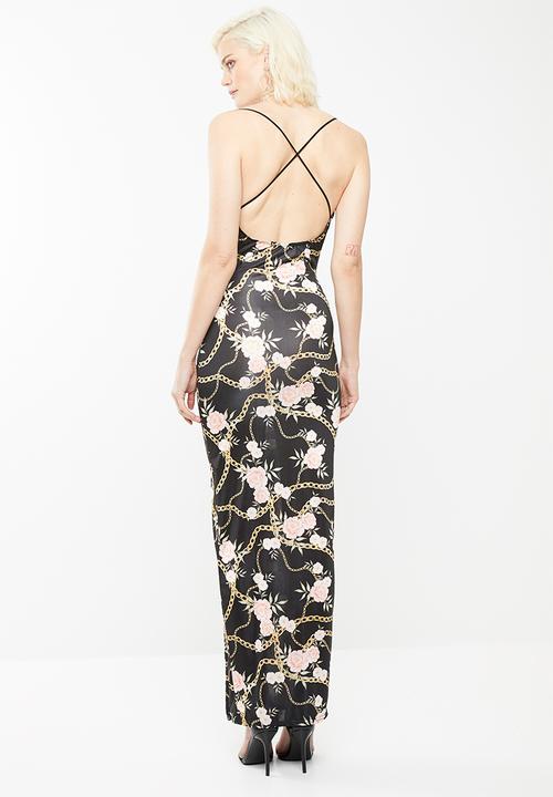 Missguided - Slinky cowl maxi chain print - multi