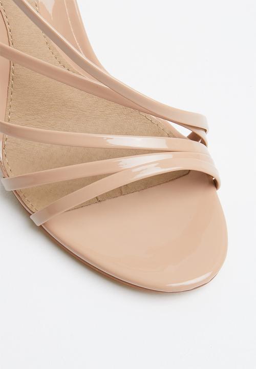 Missguided - Asymmetric multi strap heel sandal - neutral