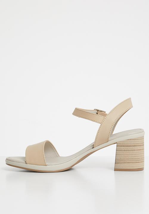 Phelan - Ankle strap leather heels - neutral