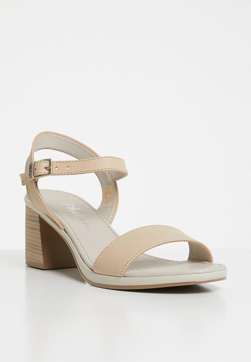 Phelan - Ankle strap leather heels - neutral