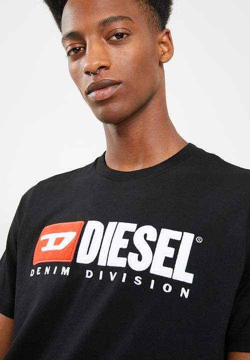 Diesel  - T-Just division crew short sleeve T-shirt - black