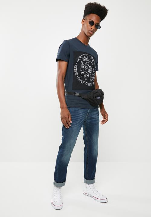 Diesel  - T- Edward crew short sleeve T-shirt - navy