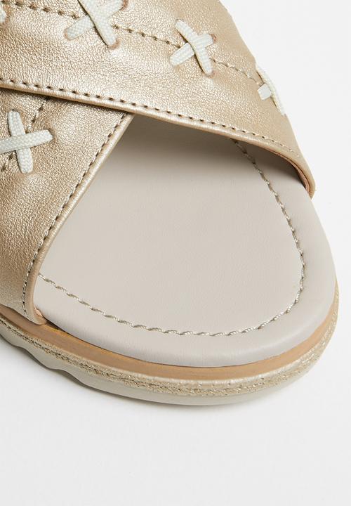 Phelan - Slingback leather wedge - tan