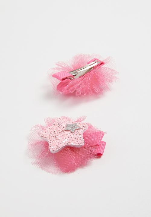 Pop Candy - Glitter star hair clip - pink