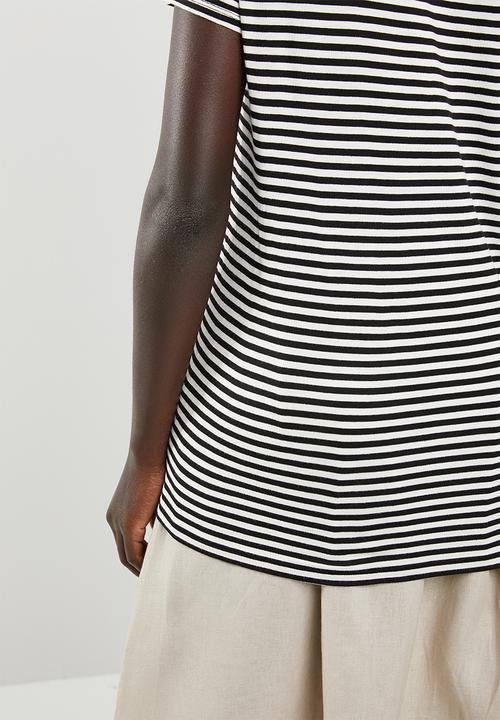 edit - Basic V-neck T-shirt - white