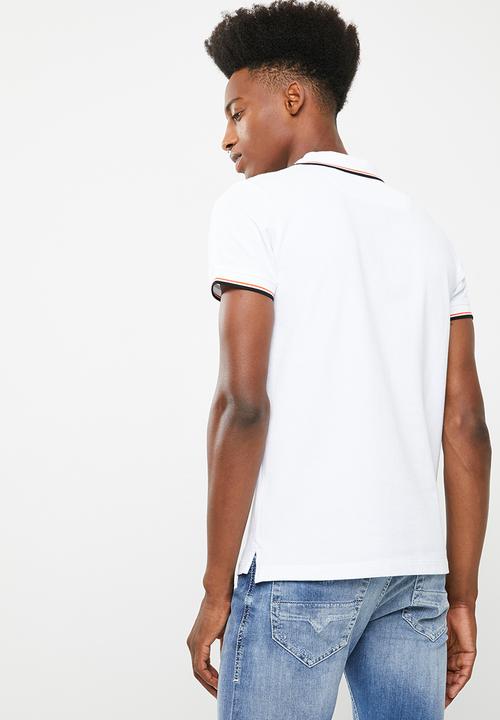 Diesel  - T-Randy broken short sleeve polo - white