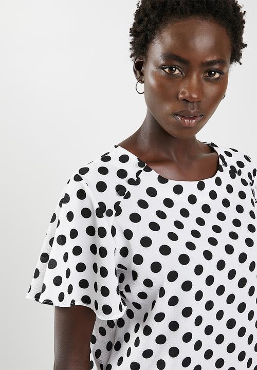 edit - Flutter sleeve blouse - multi