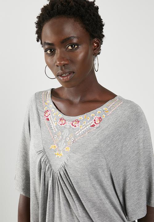 JEEP - Embroidered T-shirt - grey