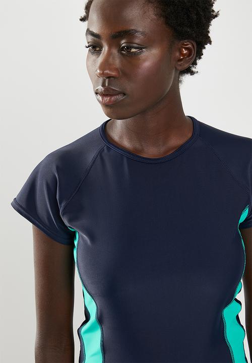 JEEP - Short sleeve rashvest - navy 