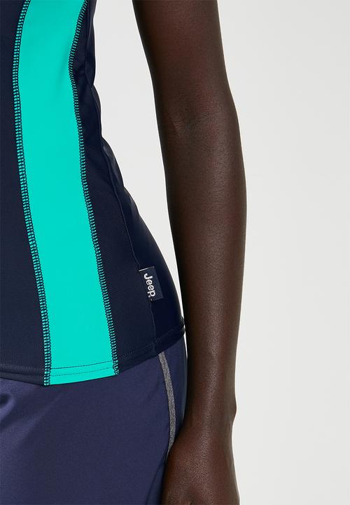 JEEP - Short sleeve rashvest - navy 