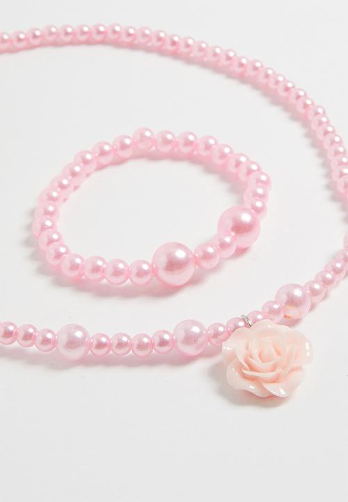 Pop Candy - Necklace and bracelet Set - pink