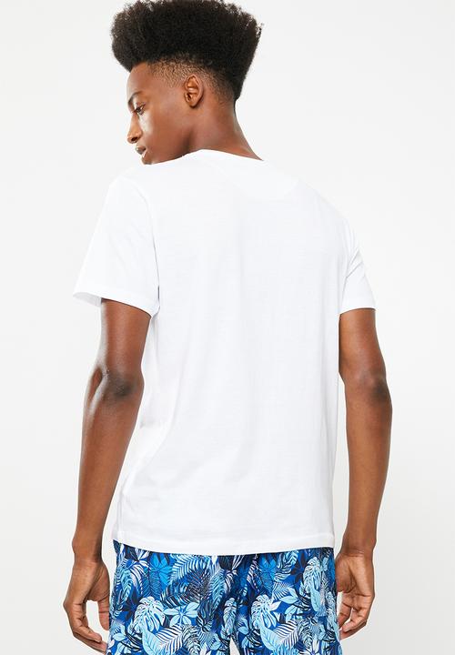 Brave Soul - Basilisk chest embroidered t-shirt - white