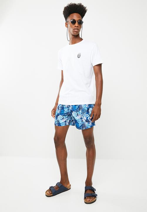Brave Soul - Basilisk chest embroidered t-shirt - white