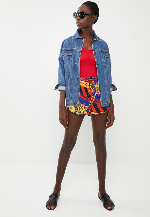 Missguided - Printed runner short - multi