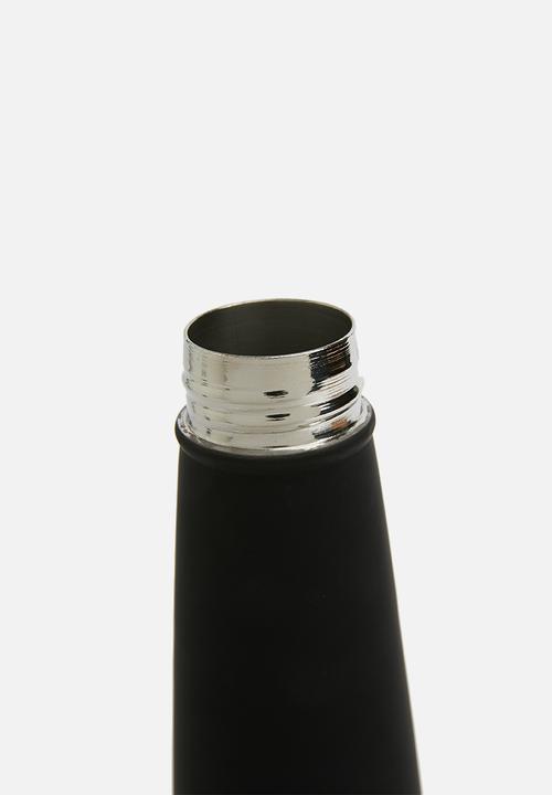 Typo - Triangle metal drink bottle - black