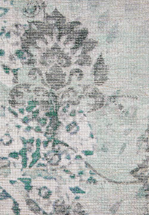 Sixth Floor - Remy printed rug - antique blue & green