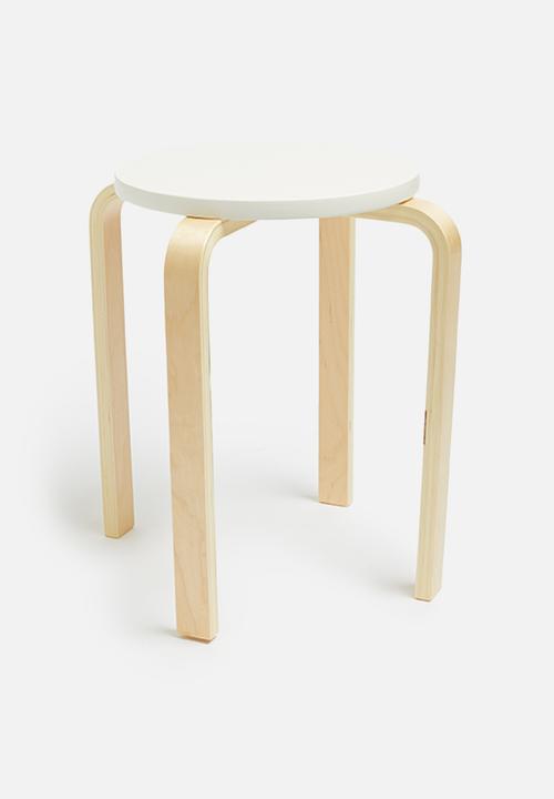 Sixth Floor - Emba stool - natural & white