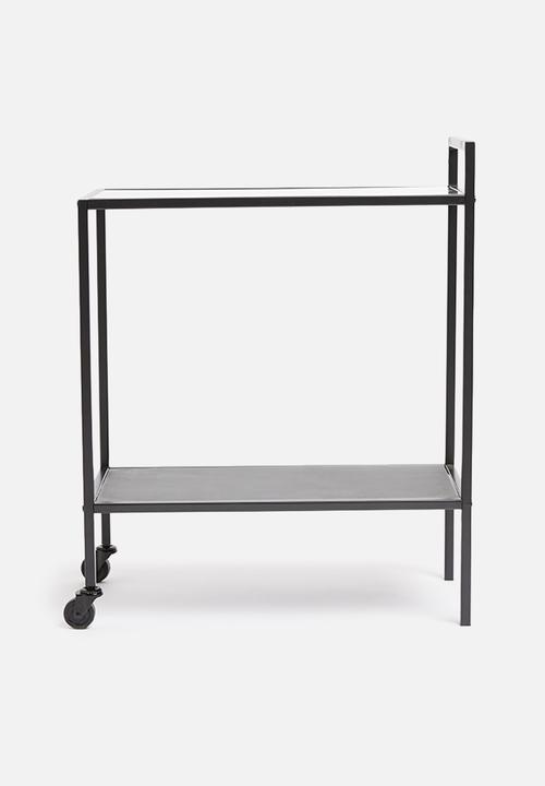Sixth Floor - Seaford kitchen trolley shelf - black