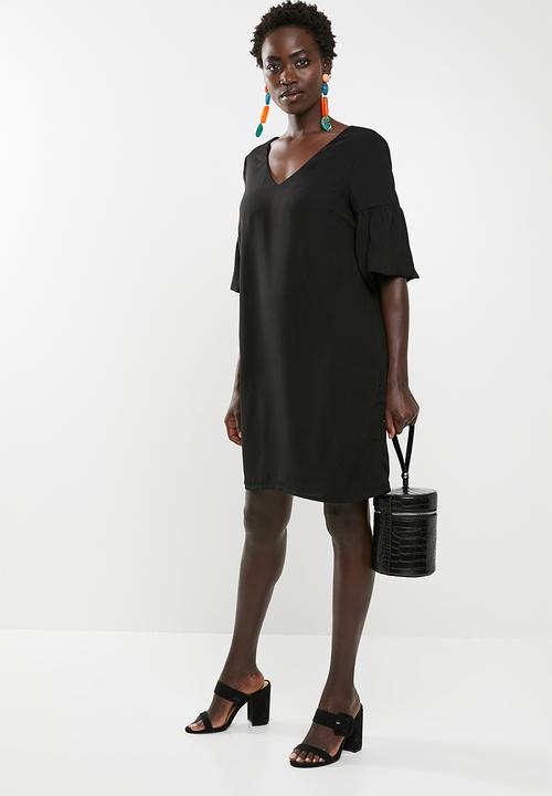 Vero Moda - Lee short sleeve short dress - black