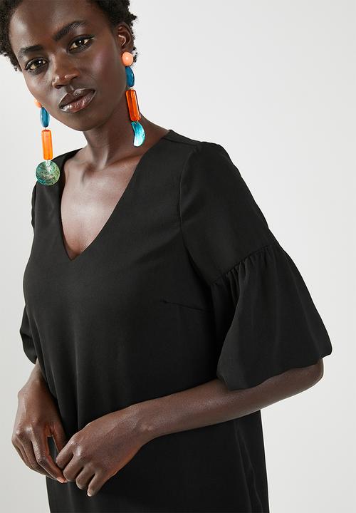 Vero Moda - Lee short sleeve short dress - black