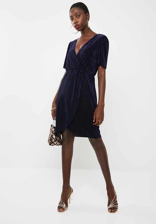 Vero Moda - Ella velvet short dress - navy