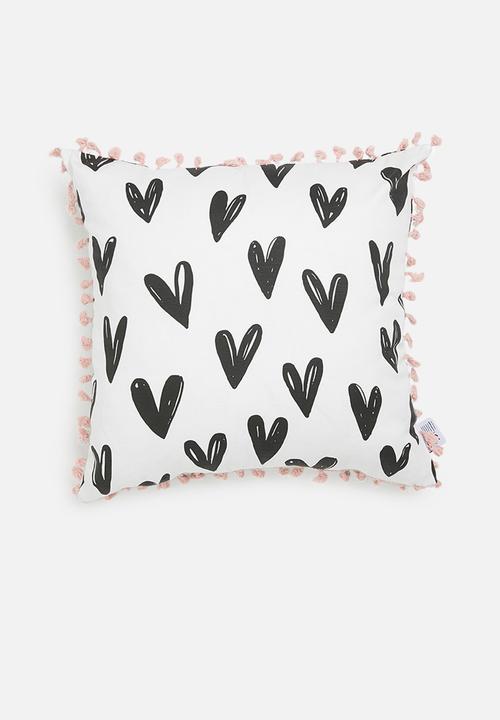 Sixth Floor - Minna kids cushion cover - black & pink