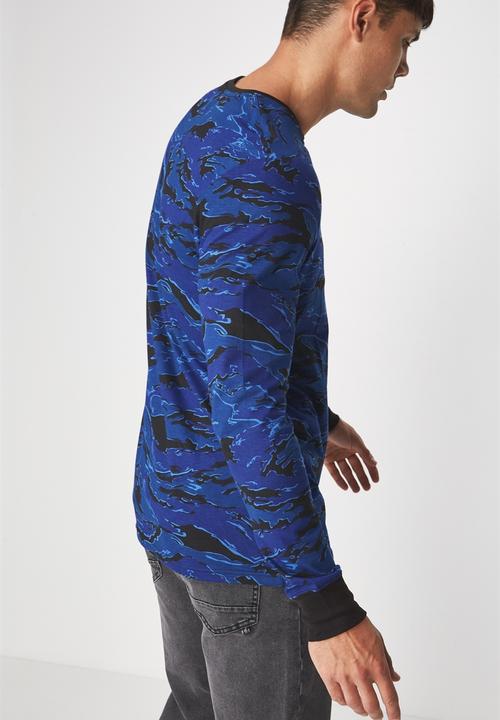 Cotton On - Tbar tee long sleeve - blue