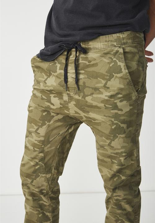 Cotton On - Drake cuffed pant - khaki