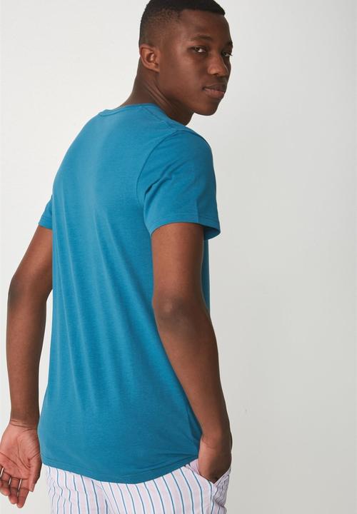 Cotton On - Essential crew neck short sleeve tee - blue