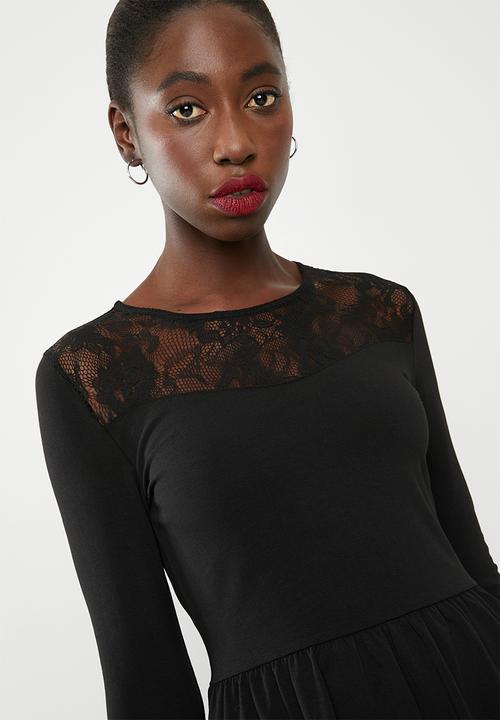 ONLY - Niella lace dress - black
