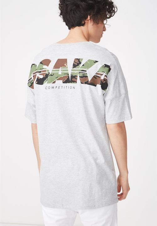 Cotton On - Drop shoulder longline tee - grey 