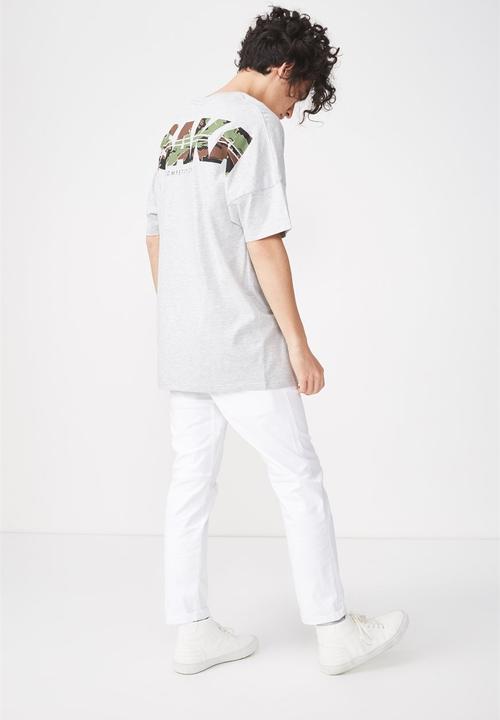 Cotton On - Drop shoulder longline tee - grey 