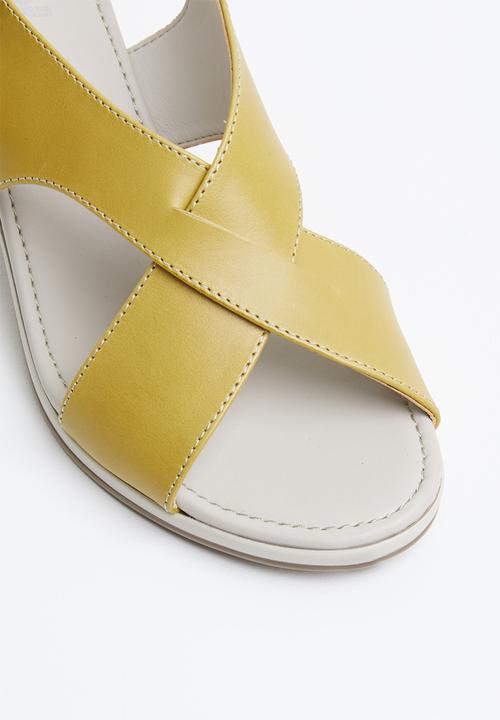 Phelan - Slingback leather heel - yellow