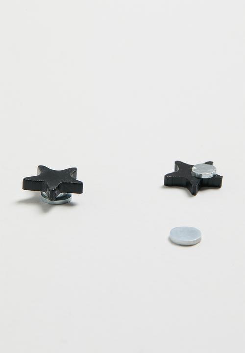 Pop Candy - Star earrings - black