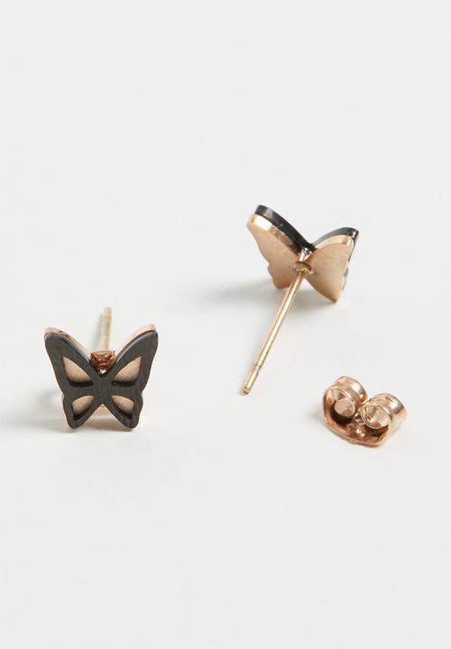 Pop Candy - Butterfly earrings - black