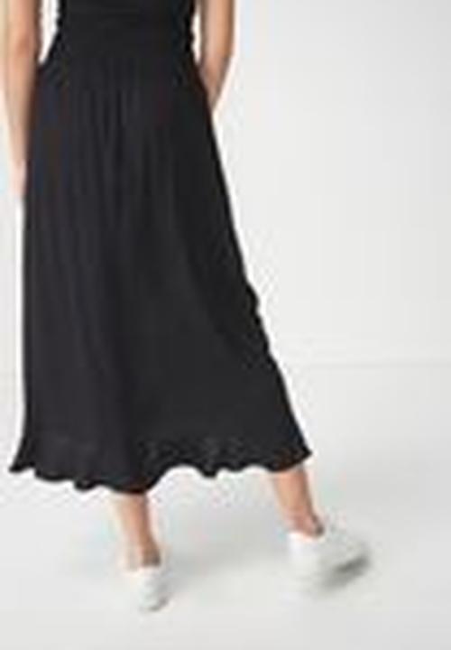 Cotton On - Woven hayley high low midi skirt - black