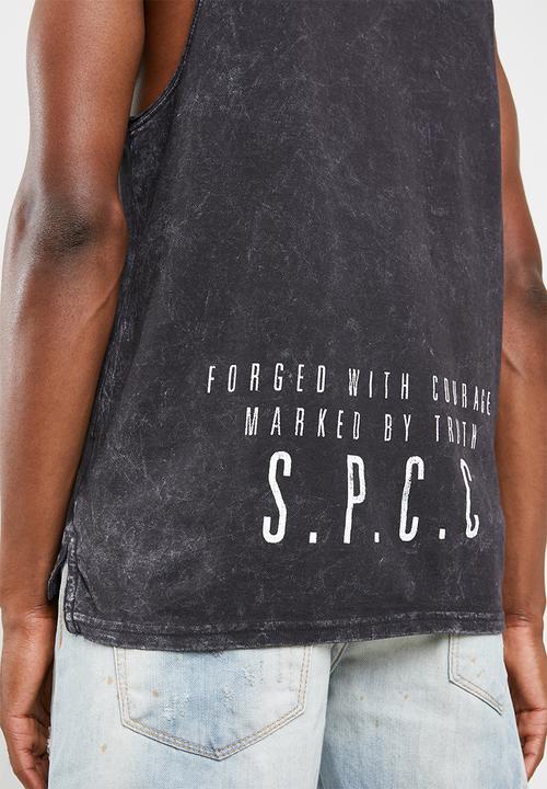 S.P.C.C - Step hem vest - black