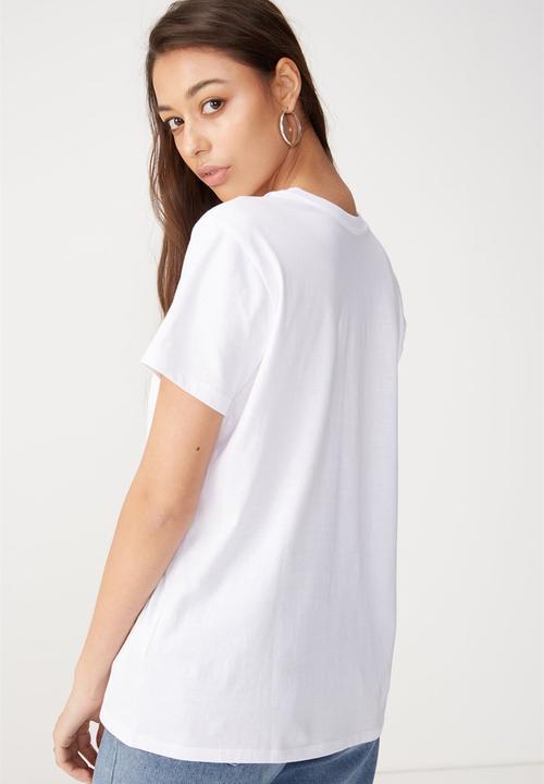Cotton On - Tbar fox graphic T-shirt - white