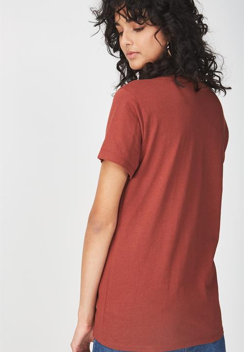 Cotton On - Tbar fox graphic tee - maroon