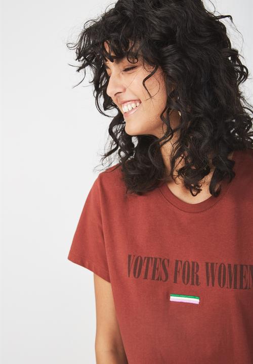 Cotton On - Tbar fox graphic tee - maroon