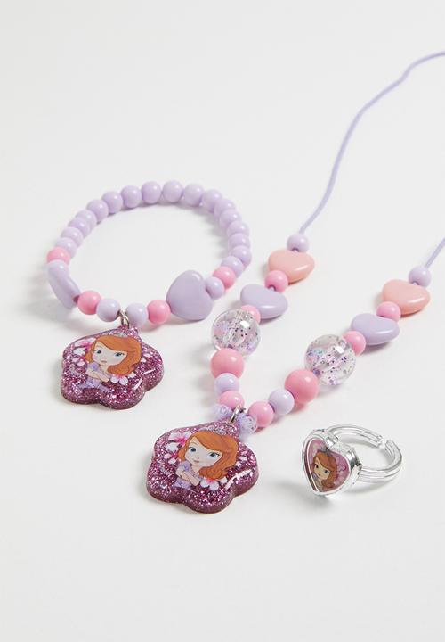Character Fashion - Sofia the first 3 piece necklace set - multi