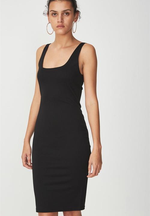 midi black dress bodycon