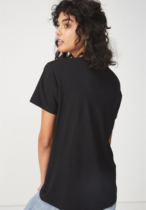 Cotton On - Tbar fox graphic tee - black
