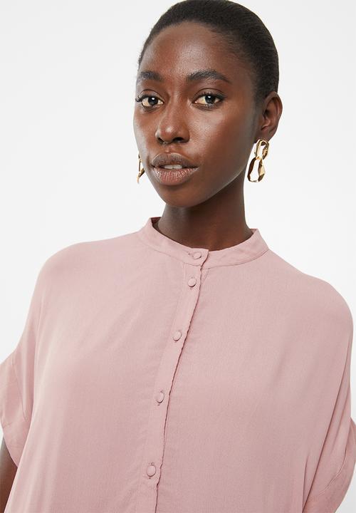 Vero Moda - Daisy tie short sleeve blouse - pink