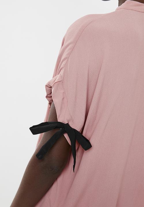 Vero Moda - Daisy tie short sleeve blouse - pink