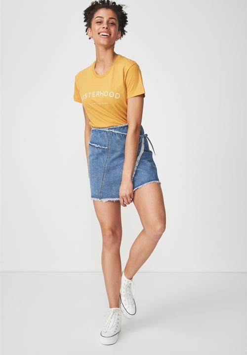 Cotton On - Tbar fox graphic tee - yellow