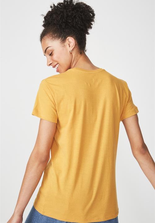 Cotton On - Tbar fox graphic tee - yellow