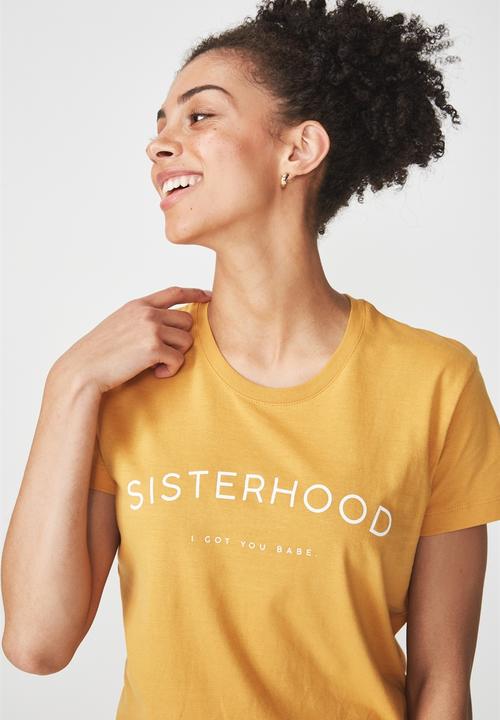 Cotton On - Tbar fox graphic tee - yellow